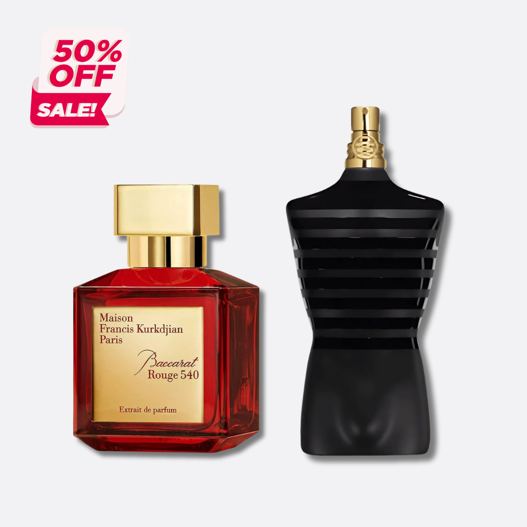 Set met 2 Baccarat Rouge Parfums + Le Male Parfum 100 ml