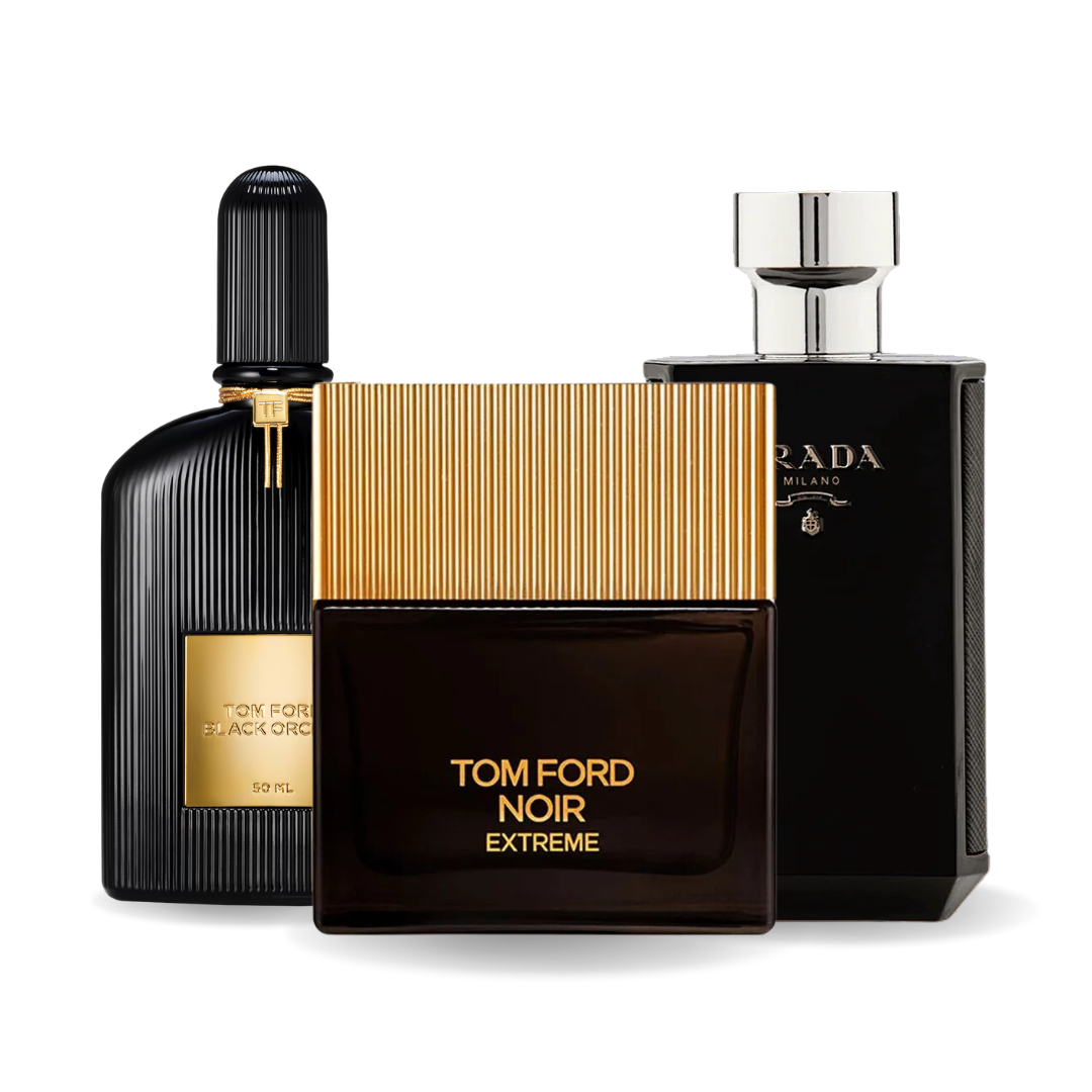 Set met 3 parfums: Black Orchid, Noir Extreme en Prada Intense, je 100 ml