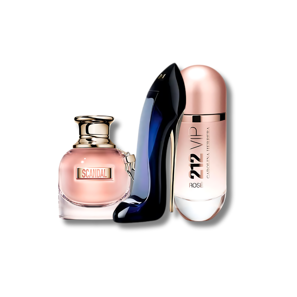 Set met 3 parfums: Scandal, Good Girl en 212 VIP Rosé (je 100 ml)